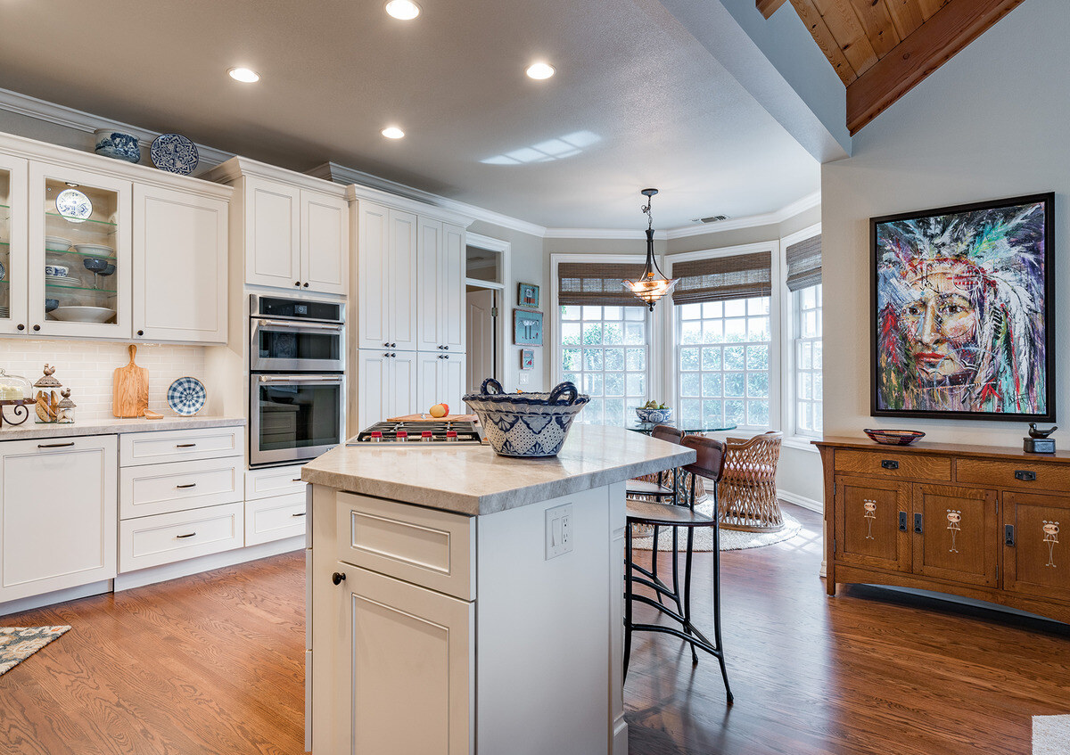Open-concept kitchen remodel with island in Fresno, CA by Imagine Remodeling